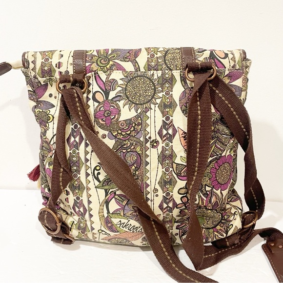 Sakroots‎ Multi Color Convertible Peace bird Backpack Travel - Picture 6 of 6